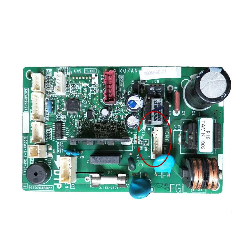 Fujitsu air สําหรับบอร์ดควบคุมมือสอง K07AN-CA(02-01) วงจร PCB K07AN-02-01 9707648027 อะไหล่เครื่องปร
