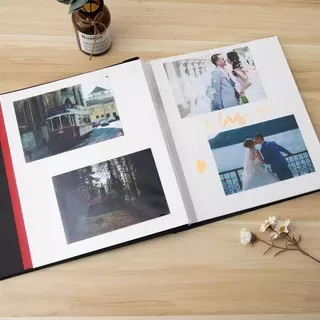 อัลบั้มรูปภาพ ผ้าลินิน มีกาวในตัว จุของได้เยอะ 28/34 ซม 40 หน้า DIY ใส่รูปหลายขนาด มีให้เลือกหลายสี