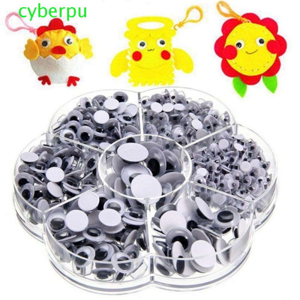 CYBERPULSE Self-กาวMoving Eyesผสมสีสันเด็กHandmade Googly Wiggly Eyes Craftingตุ๊กตาตุ๊กตาทําDIYสมุด