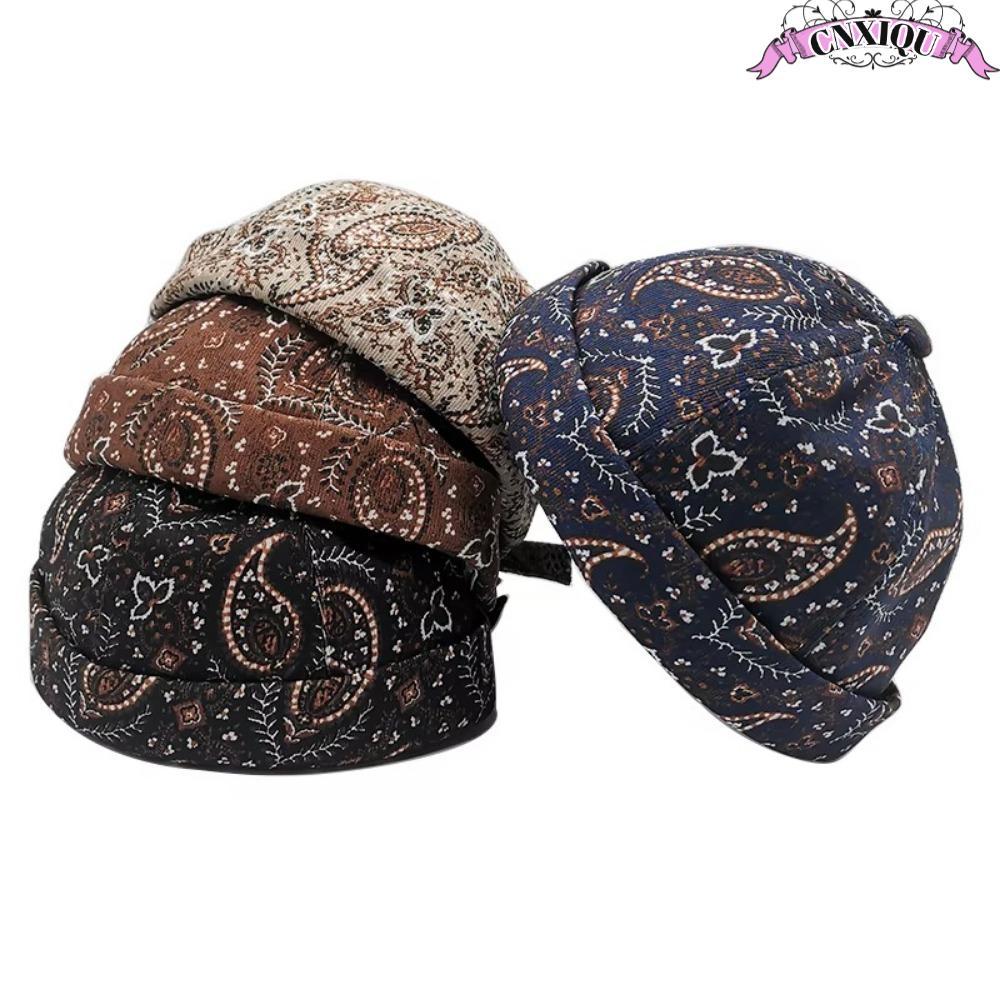 หมวกทรงบีンนี่ CNCK แบบปรับปีกได้ สำหรับผู้ชายและผู้หญิง จากผ้าฝ้าย Bohemian style