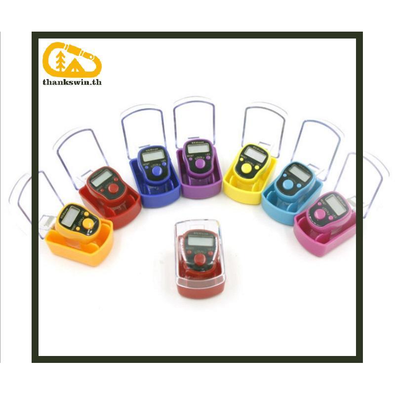 Thankswin 5 หลัก LED Tally Counter Finger Ring Hand Tally Counter Digital Timers th