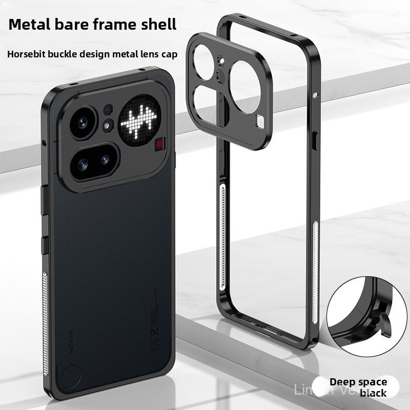 เคสโทรศัพท์โทรศัพท์สําหรับไม่มีอะไร phone4Apro กรอบบางเฉียบ Seahorse Buckle Design เลนส์แหวนป้องกัน