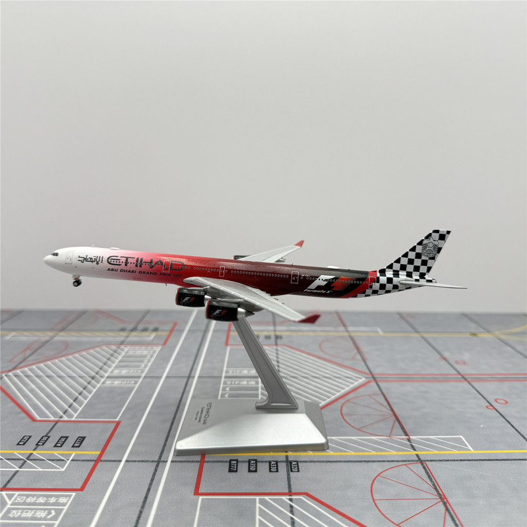 พร้อมสต็อก YY Wings 1/400 A6-EHJ Attihad Airlines A340-600 เครื่องบินโลหะเครื่องบินรุ่น