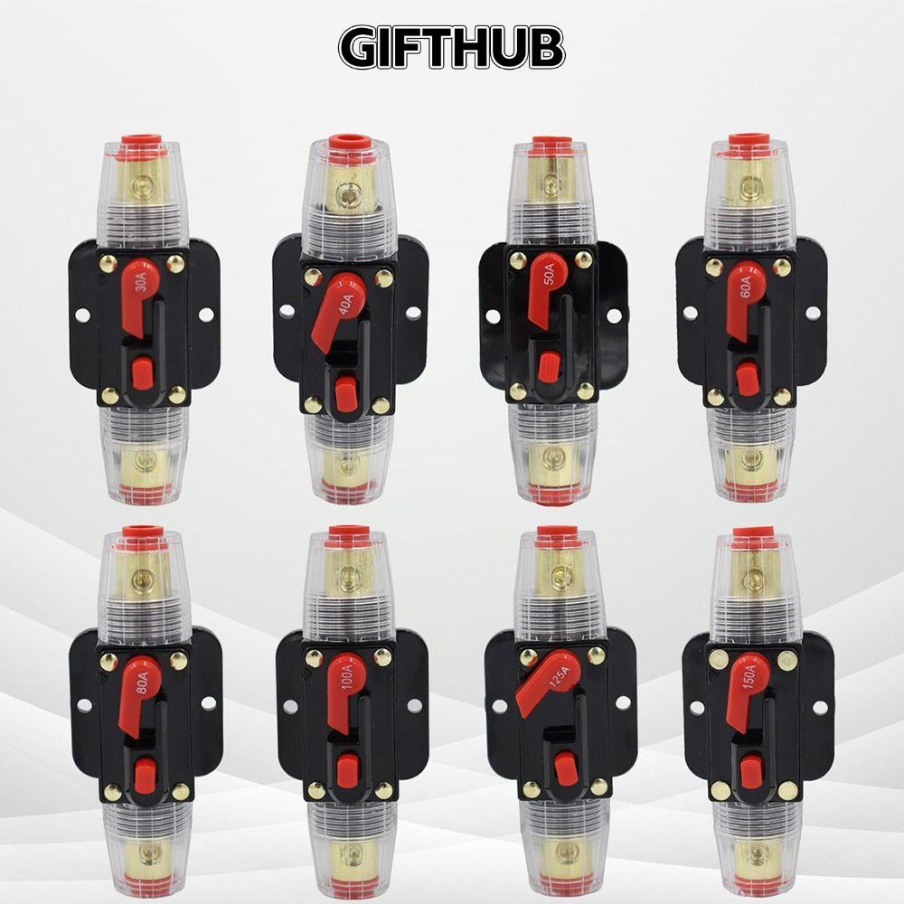 GIFTHUB DC Resettable Circuit Breaker, 150A 125A 100A 80A 60A 50A 40A 30A Self Recovery Circuit Brea