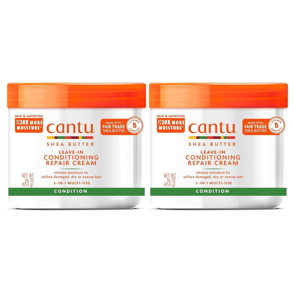 Cantu Leave-In Conditioning Repair Cream with Shea Butter 16 oz (แพ็ค 2 ชิ้น)