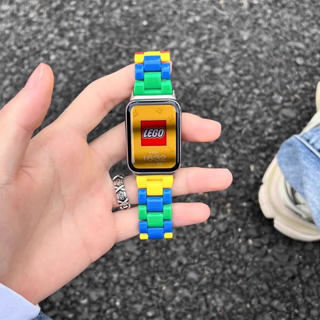 เหมาะสําหรับ Glory Watch Fit Strap Glory Smart Watch Fit Lego Vision Three-Bead Rainbow Replacement 