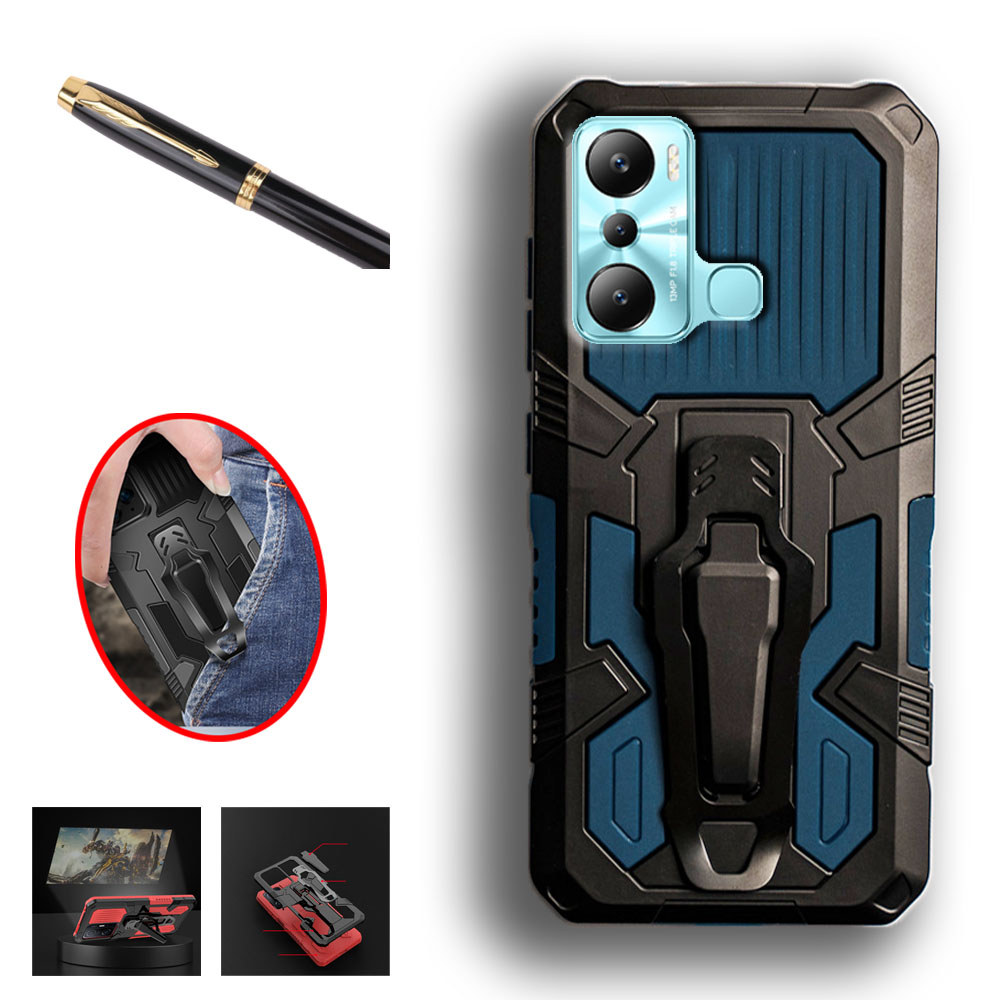 Infinix Hot 20i 12i X665C X665E X665B X665 Heavy Duty ทหารเกรดหัวเข็มขัด Hard Protection Shock Proof