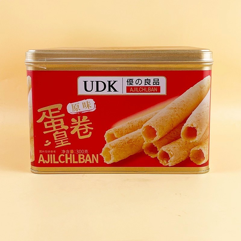 UDK Original Egg Roll 300g บิสกิตกรอบสบายๆสินค้าปีใหม่จีนกล่องของขวัญฟรี Elders ของที่ระลึกของขบเคี้