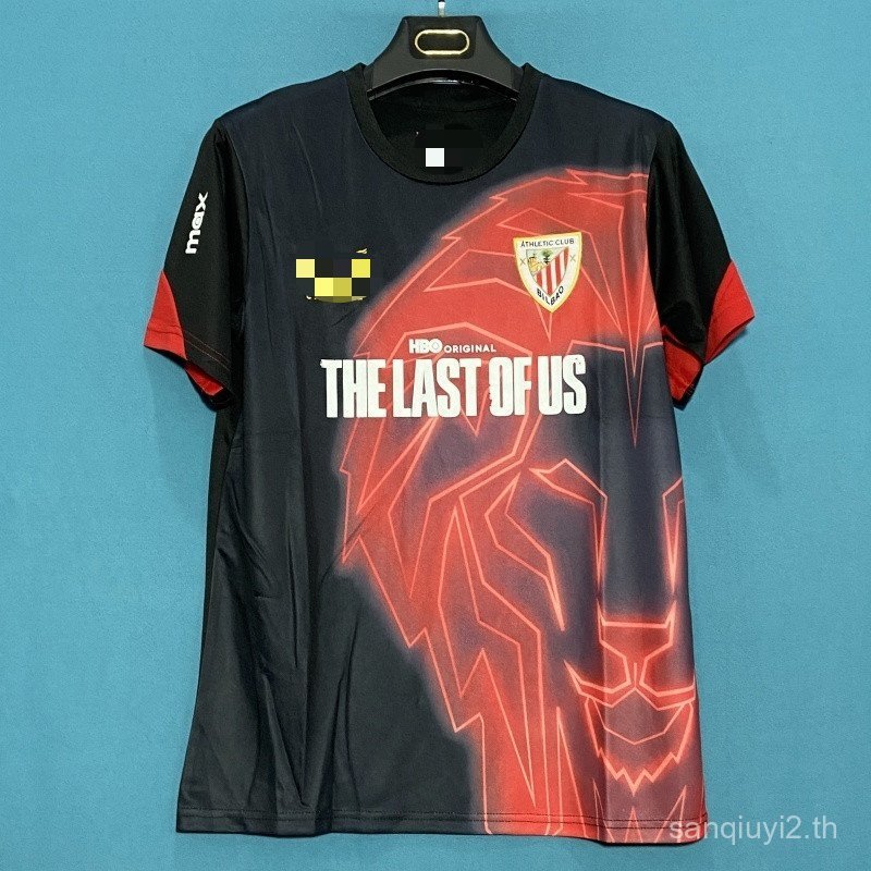 เสื้อฟุตบอล Athletic Bilbao สีแดงและดำ สำหรับทั้งชายและหญิง มีไซส์ระหว่าง S ถึง 3XL
