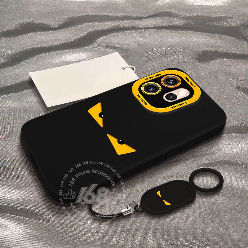 เคส OPPO Reno 16 16F 15 15F 5G เคส OPPO Reno 16 15 Pro Max เคสอีโมจิตลกตาหนูมอนสเตอร์ซิลิโคนอ่อนกันกระแทก พร้อมสายคล้องโทรศัพท์หนังฟรี เคสด้านกันรอยนิ้วมือ