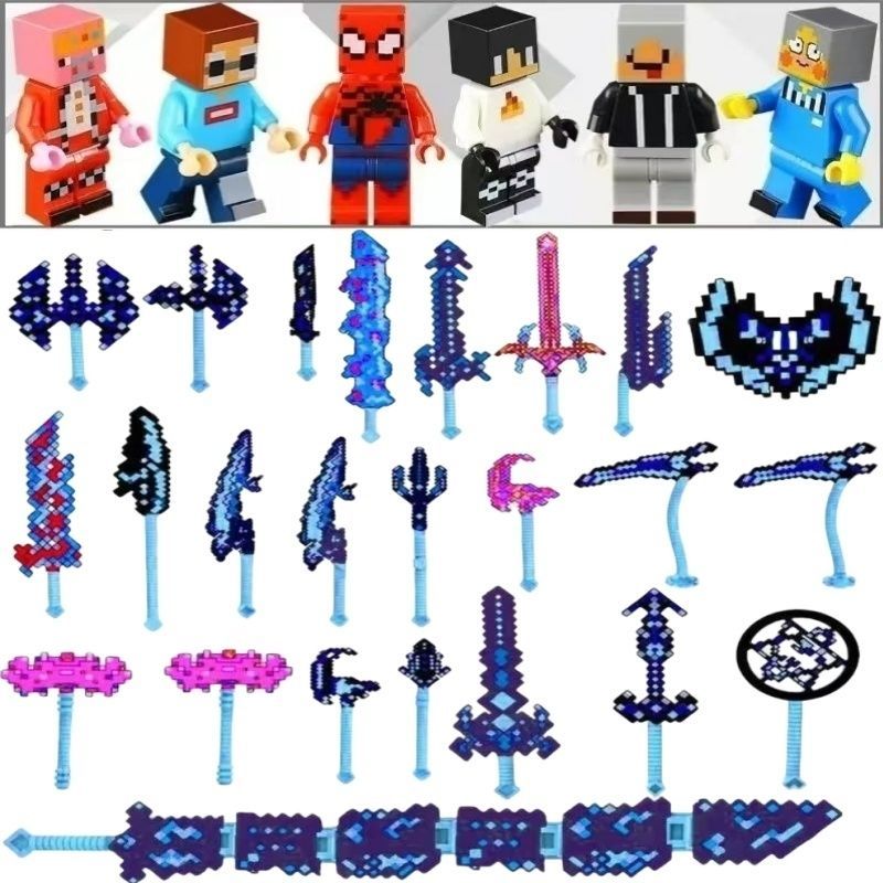 minecraft เลโก้ minecraft โมเดลความฝันที่เข้ากันได้ Minecraft Annoying Villager God of War HIM Snake