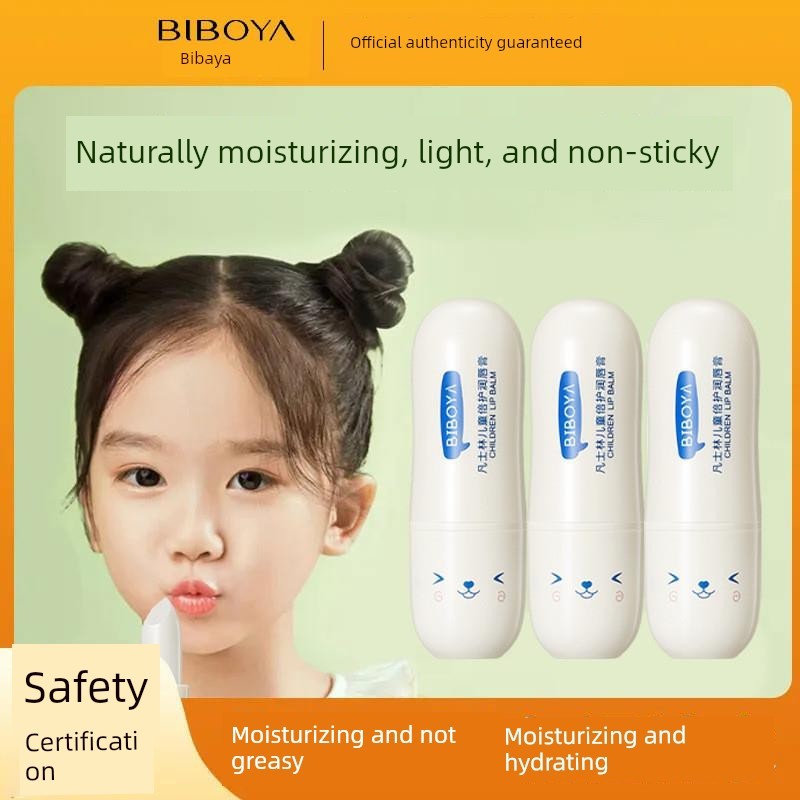 lip balm lipbalm Bibaya Vaseline Childrens Double Care Lip Balm Gentle Anti-Drying Moisturizing Baby