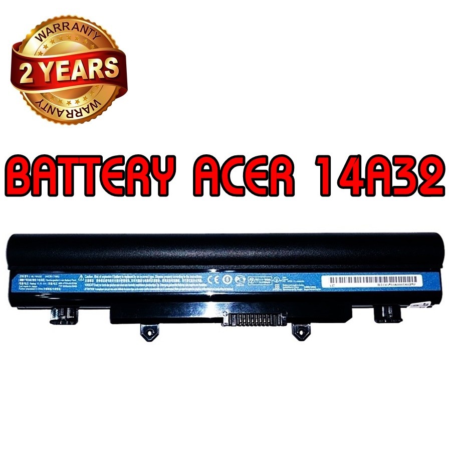 รับประกัน 2 ปี BATTERY ACER AL14A32 แบตเตอรี่ เอเซอร์ E5-411 E5-421G E5-431 E5-471 แท้ ตูดเรียบ