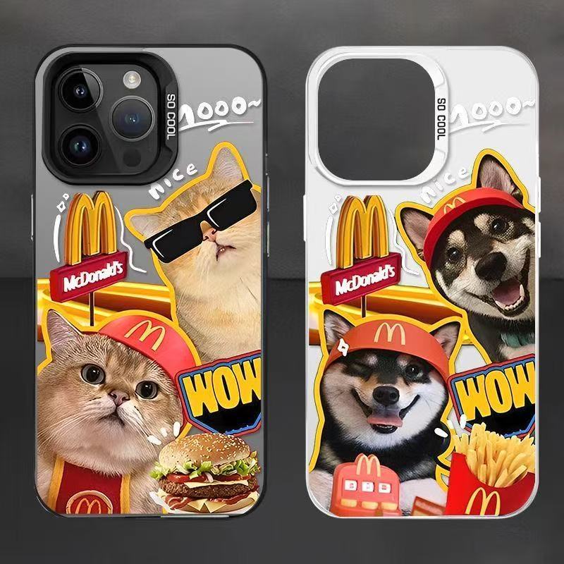 เคสโทรศัพท์ลายแมวและสุนัขน่ารัก ใช้ได้กับ iPhone 17 Air/16/15 Plus/14 Pro Max/12/13Pro/11,X/XR กันกระแทกและกันรอยขีดข่วน
