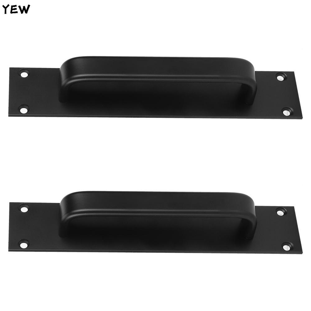 ใช่ มือจับประตูเลื่อน2แพ็ค,สีดํา7.9นิ้วมือจับประตูยาว,ฮาร์ดแวร์อลูมิเนียมอัลลอยด์180มิลลิเมตรรูศูนย์บาร์นมือจับประตูห้องน้ํา