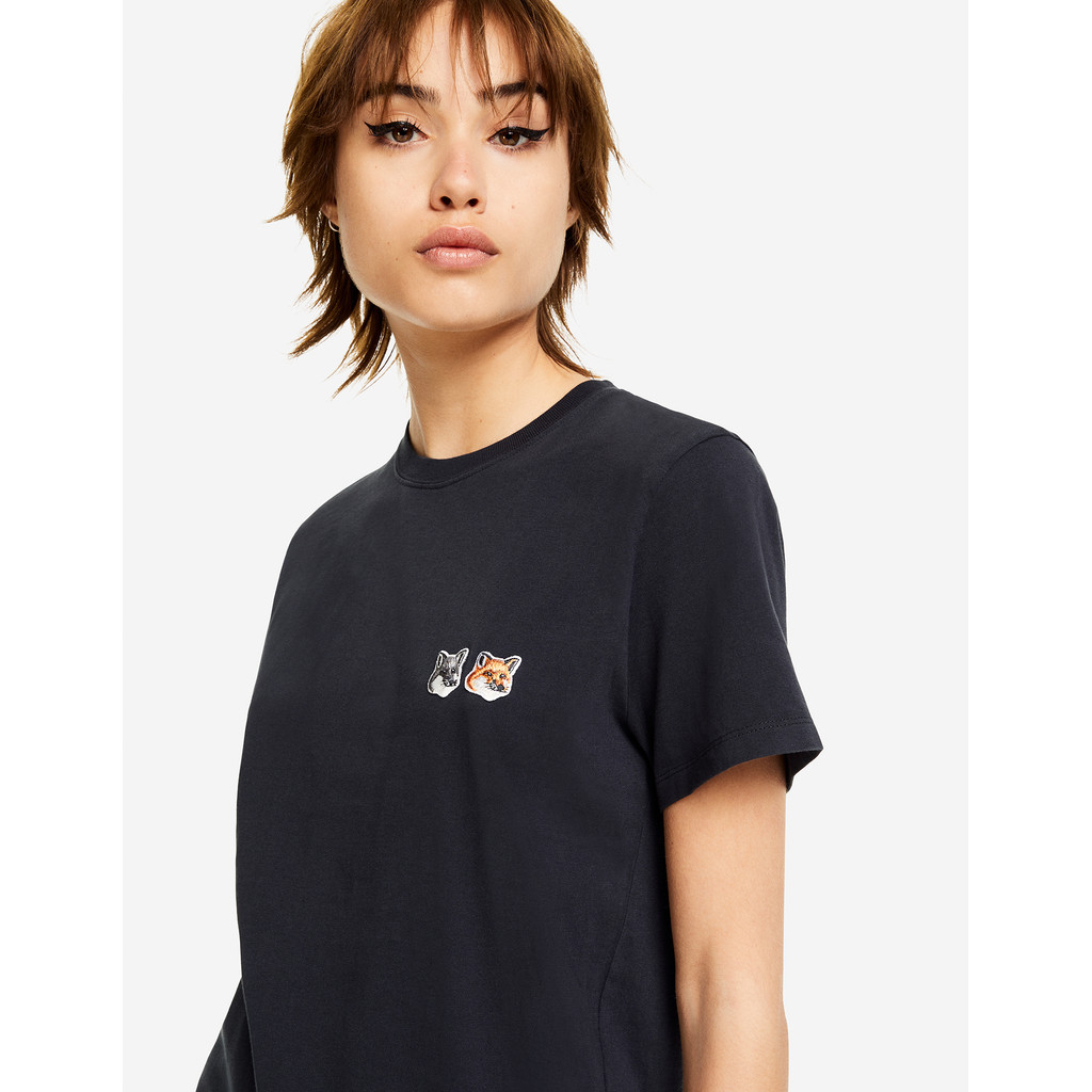MAISON KITSUNE 2022 เสื้อยืดคอกลม ผ้าฝ้ายแท้ ดีไซน์ใหม่
