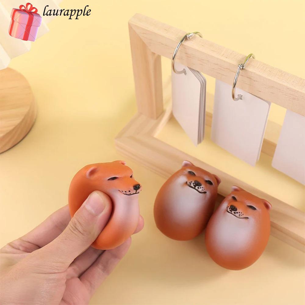 LAURAPPLE Squishy Fidget Toy, Shiba Inu PU Slow Rebound Dog Egg Toy, Creative Shibako Dog Egg รูปร่า