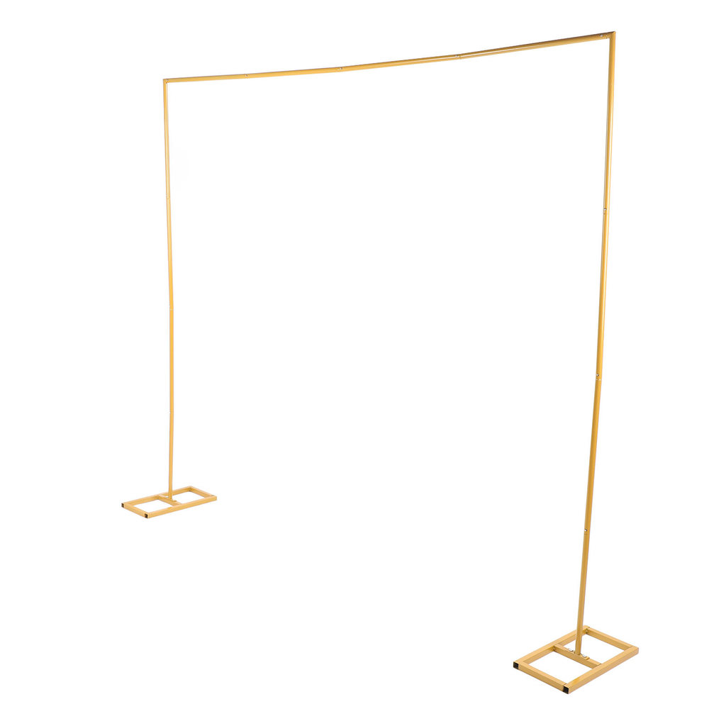 Squared ฉากหลังขาตั้ง 6.5FT อลูมิเนียมบอลลูน Arch ขาตั้งกรอบสําหรับงานแต่งงานวันเกิดปีนเขา Vines ตกแ