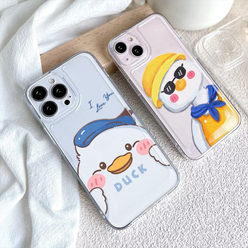 HP ต่อเนื่อง Softcase สําหรับ Oppo Reno 2f 3 4 4f 5 5f 6 7 8 8z 8t 10 11 11f 12 12f 13 13f 14 เป็ดน่