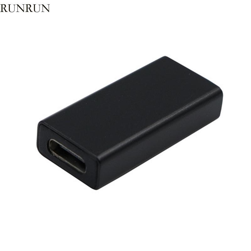 RUN อลูมิเนียม USB 3 0 หญิงประเภท C หญิงอะแดปเตอร์ Type C หญิง USB OTG อะแดปเตอร์สําหรับแล็ปท็อป Pow