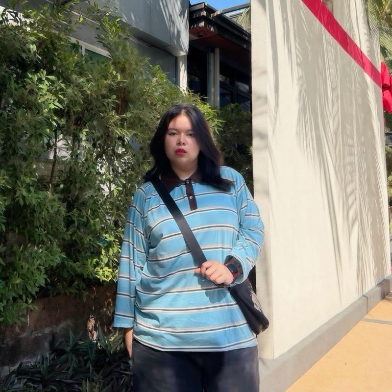 VINTAGE RUGBY STRIPED POLO เสื้อโปโล ลายวินเทจ ลายทาง ไซส์ใหญ่ อก58