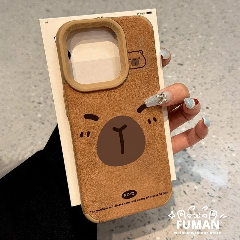 น่ารัก Capybara สีน้ําตาล Suede เคสโทรศัพท์สําหรับ OPPO ค้นหา X9 X8S X8 Pro Ultra Reno 15 14 13 11 9 6 Pro 5G Maillard สไตล์ปลอกหนังกันกระแทกปกอ่อน ราคา ถูกที่สุด ดีลบีเคเค แกลเลอรีภาพที่ 2