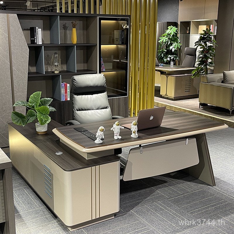 ขนาดใหญ่ Workbench หรูหราผสมเฟอร์นิเจอร์ Boss โต๊ะเก้าอี้ใหม่จีน Presidential ตารางสํานักงานโมเดิร์น