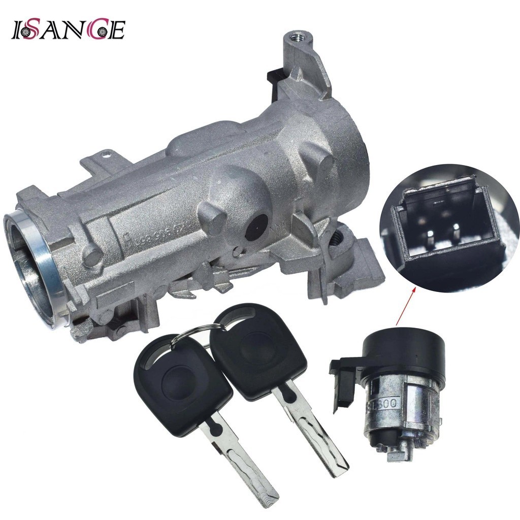 จุดระเบิดพวงมาลัยล็อคกุญแจและที่อยู่อาศัยพร้อมสวิตช์เริ่มต้นสําหรับ VW Audi Seat Skoda A3 A4 A6 TT R