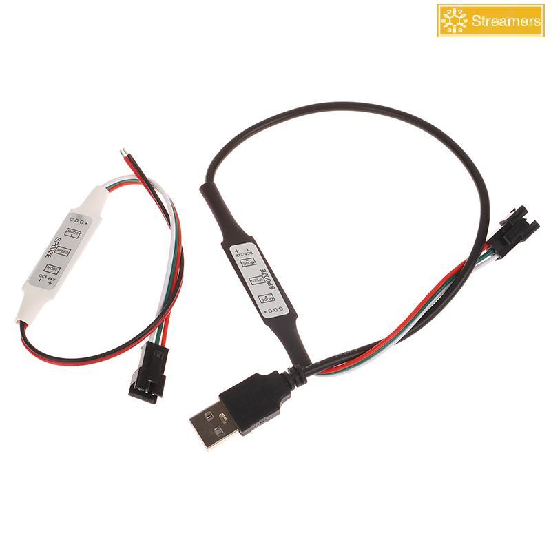 {Streamers} Mini WS2812B WS2811 Controller สําหรับ Pixel LED Strip Light USB 3 Key WS2812 LED Light 