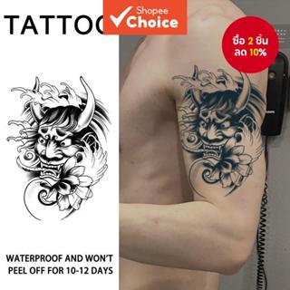 รอยสักชั่วคราวดอกไม้ฮอร์นกันน้ํา ไม่จํากัดเพศ กึ่งถาวรสําหรั…