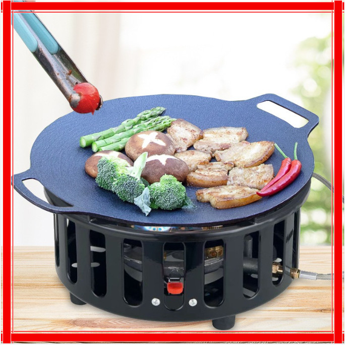 Portable gas stove, 7-burner stove, outdoor picnic and camping portable electronic ignition gas stov