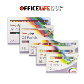 Pentel (เพนเทล) สีชอล์คน้ำมัน Oil Pastels ชุด 12 / 16 / 25 / 36 / 50 สี (1 กล่อง)