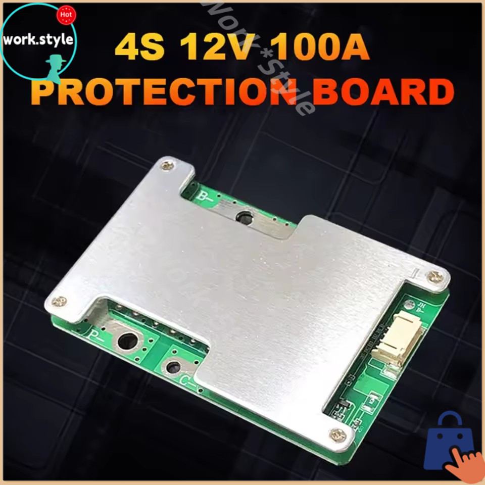 🚚จัดส่งตอนนี้🔥บอร์ด BMS 12V 4S 100A LiFePO4 ทนกระแสสูง ป้องกันชาร์จเกิน‑คายเกิน ใช้งานง่าย