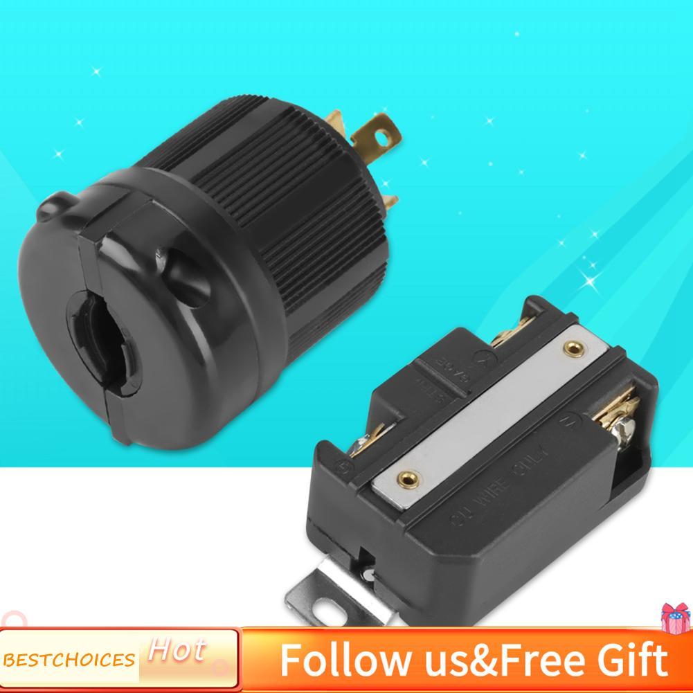 Bestchoices Bestchoices NEMA ชายและหญิงล็อคปลั๊กไฟฟ้า L6-30P L6-30R 30A 250V 3 Pin Receptacle Connec