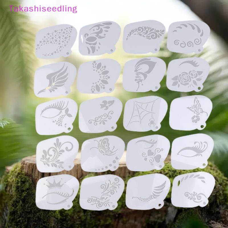 (Takashiseedling) Face Paint Stencils Body Art Paint Stencils นํากลับมาใช้ใหม่สําหรับผู้ใหญ่เด็กใช้ง