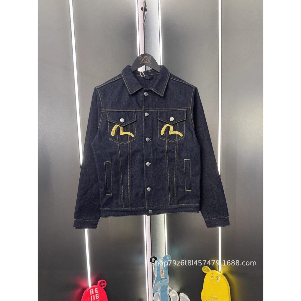 9J4Z EVI*S 2025Autumn New Embroidered Denim Jacket for Men and Women Couples