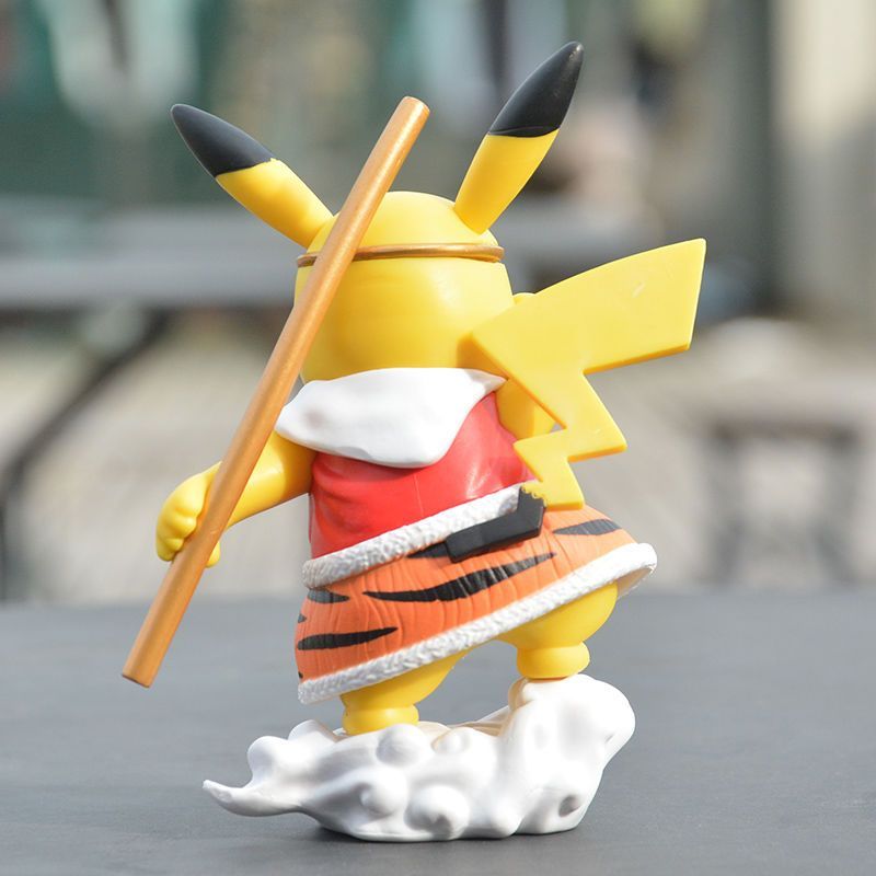 Pokémon Pikachu COS Journey to the West Monkey King Pig Bajie เค้กตกแต่งรถ GK รูปรุ่น 5.28A