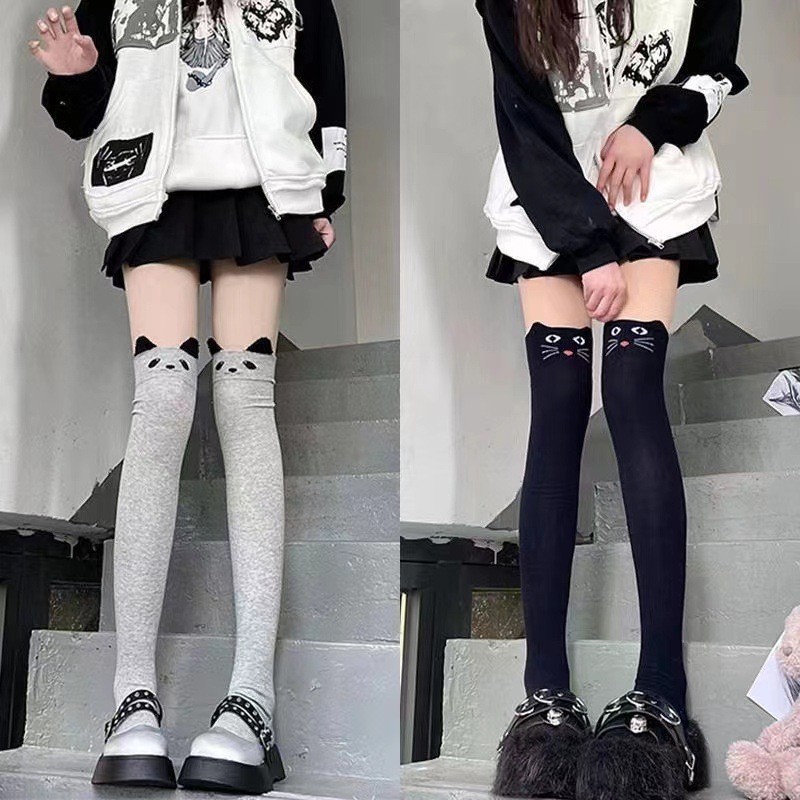 🎀ถุงเท้าผู้หญิงสไตล์เกาหลี🎀ถุงเท้าสำหรับนักเรียน ลายการ์ตูน ทำจากผ้าฝ้ายแท้ นุ่มสบาย