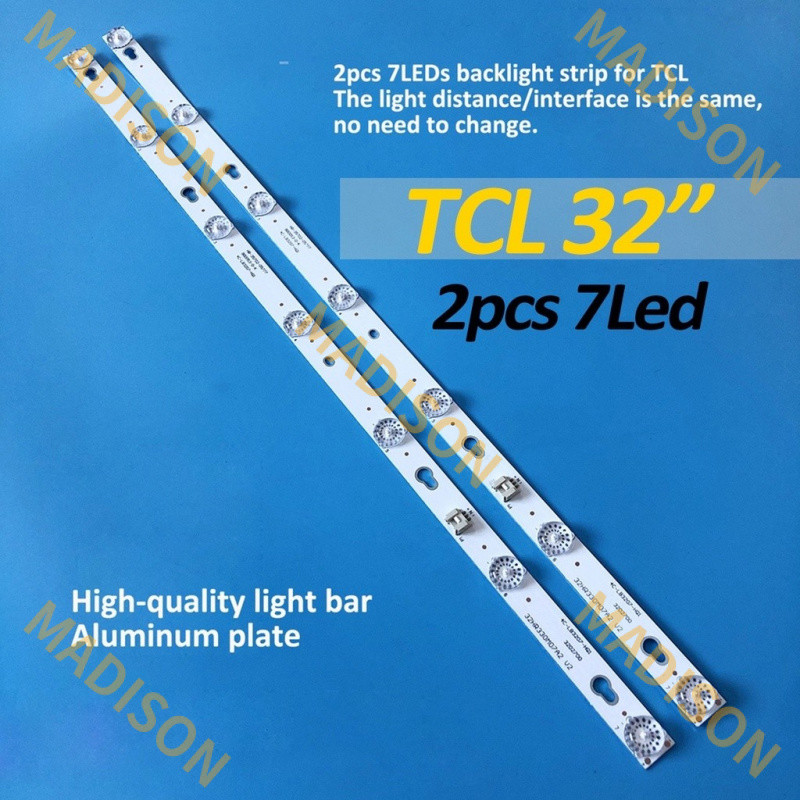 2 PCs Backlight strip พร้อมไฟแบ็คไลท์สําหรับ TCL l32f1680b 32d2700 32hr330m07a2 V2 lvv320cs0t