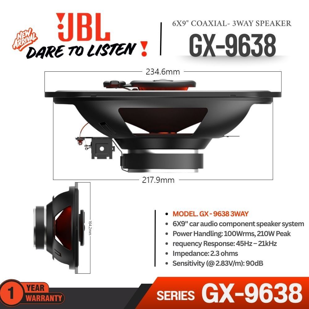 L2D CARAUDIO JBL CLASS TOP GX 9638 ลำโพงติดรถยนต์ 6×9นิ้ว 45Hz – 21KHz กำลังขับ 210watts เสียงครบทุกย่าน ราคา ถูกที่สุด ดีลบีเคเค แกลเลอรีภาพที่ 7