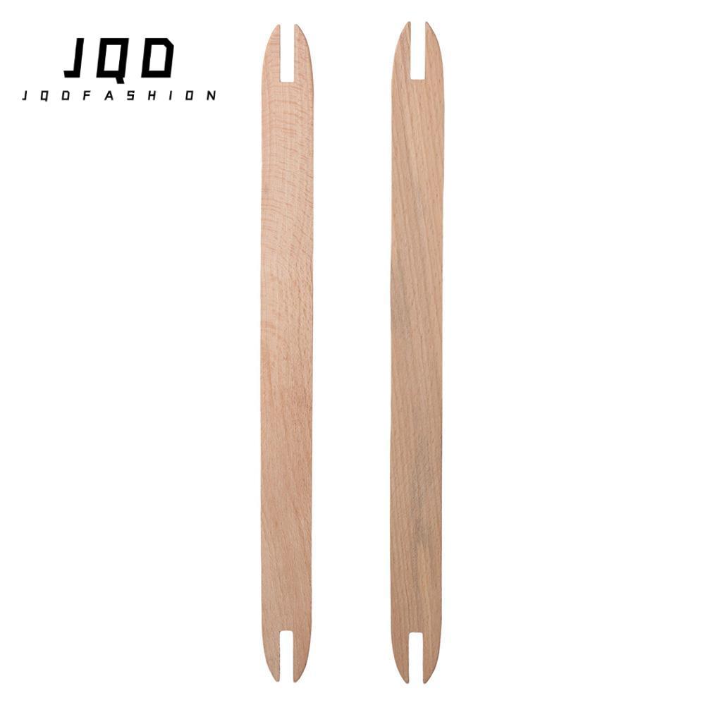 JQDทอผ้าLoom, 2 ชิ้น 30*2.3 ซม.ทอผ้าเครื่องมือ,Loom อุปกรณ์เสริม Log สีไม้ทอผ้ากระสวย