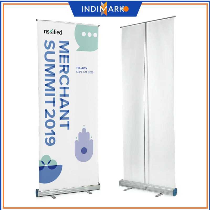 FIRSTLY Standing Banner Frame Roll Up Poster Display 80x200cm - YLB-004