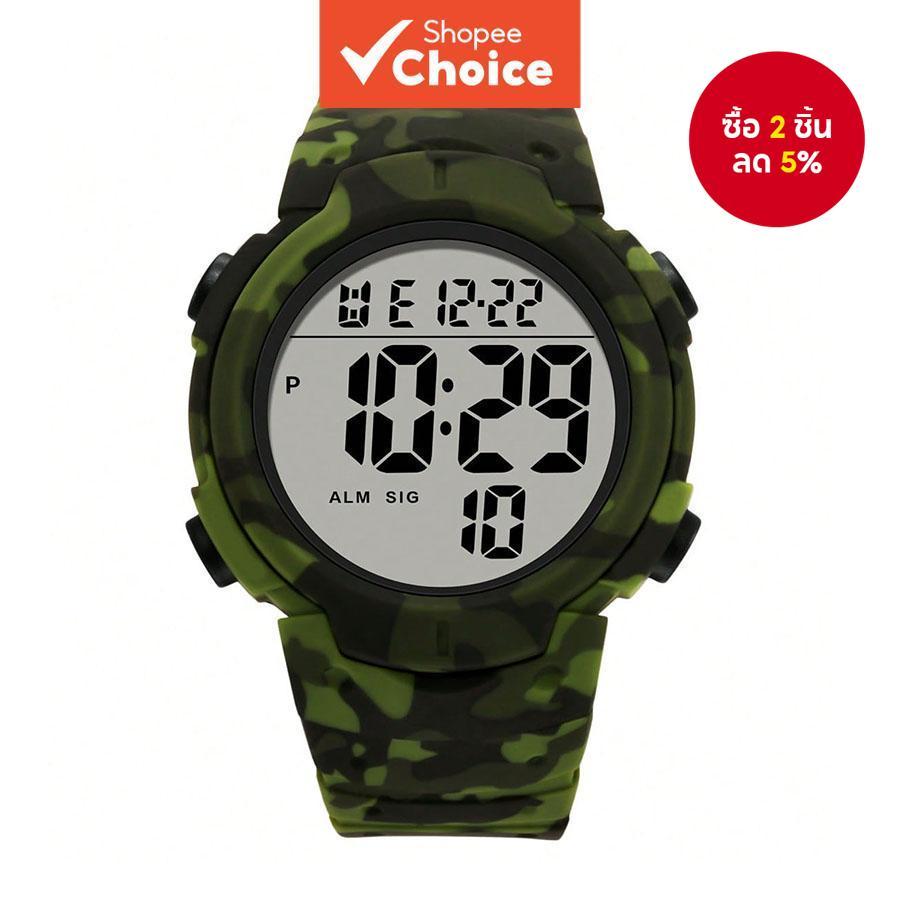 นาฬิกาผู้ชาย SYNOKE ลายพราง กันน้ํา นาฬิกาปลุก นาฬิกาจับเวลาเรืองแสง สไตล์สปอร์ต