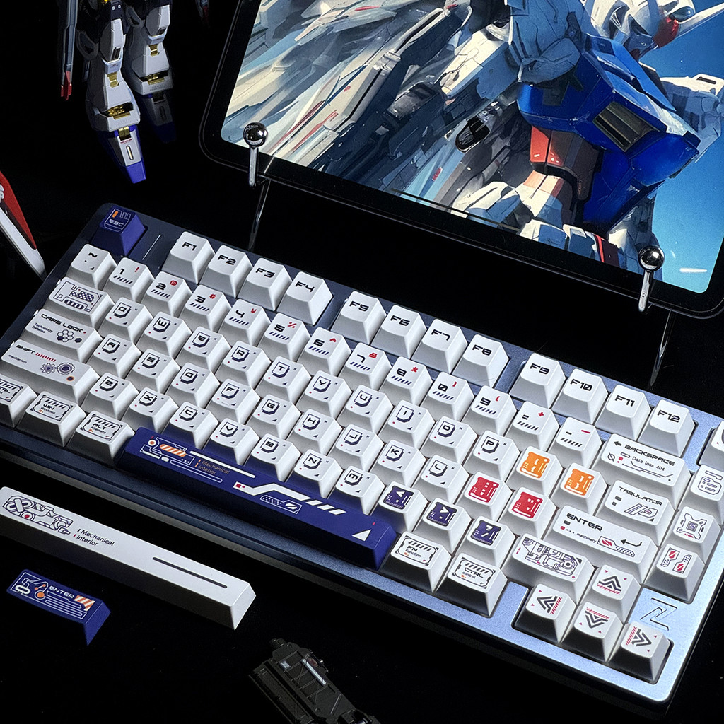keycap keycap ใส EVA Mecha Gundam Theme โรงงานเดิมความสูง Keycap หนา PBT วัสดุระเหิดแกนแม่เหล็กคีย์บ
