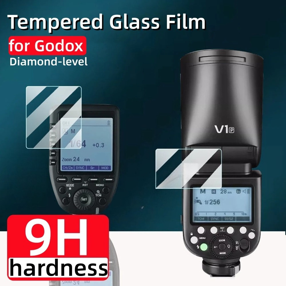 HD Clear Full CoverageกระจกนิรภัยForGodox X3 V100 V1 Pro AD600BM V860 III V850 III TT685 II V480 แฟล