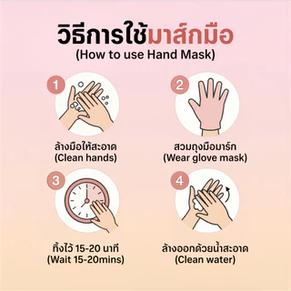 แผ่นมาส์กมือ & เท้า บำรุงผิวเนียนนุ่ม | Hand & Foot Mask สำหรับดูแลมือเท้า
