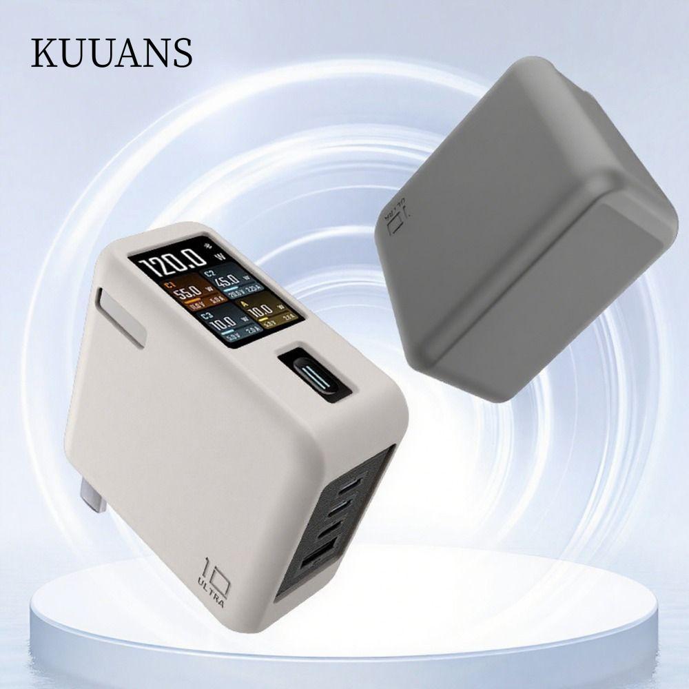 KUUANS ซิลิโคน ,นุ่มป้องกันฝุ่นป้องกัน,กันกระแทกสีทึบพกพาสําหรับ CUKTECH 10 Ultra GaN Charger 120W T