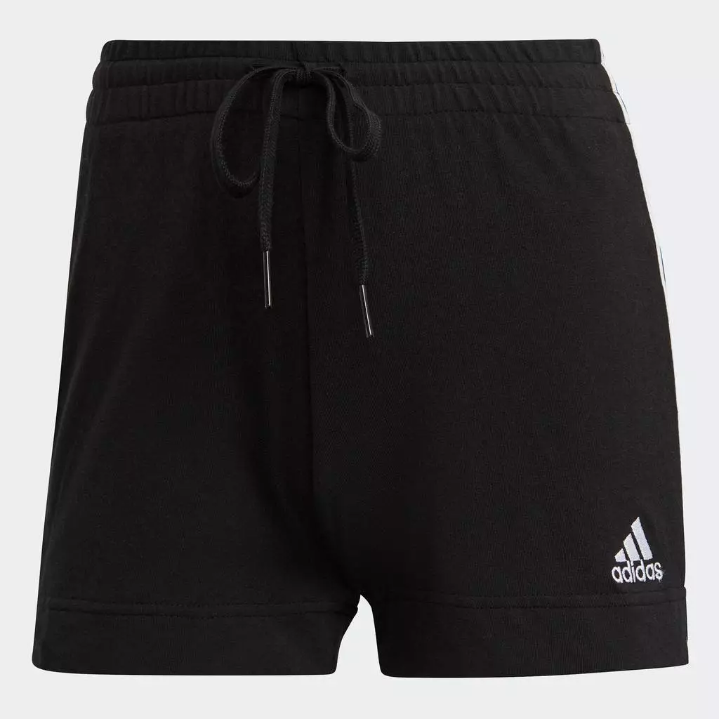 adidas ไลฟ์สไตล์ กางเกงขาสั้น Essentials Slim 3-Stripes ผู้หญิง สีดำ GM5523
