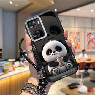 เคสสําหรับ OPPO A6x เคสโทรศัพท์ซิลิโคนอ่อนนุ่มเทรนด์ภาพสีดํา TYHS