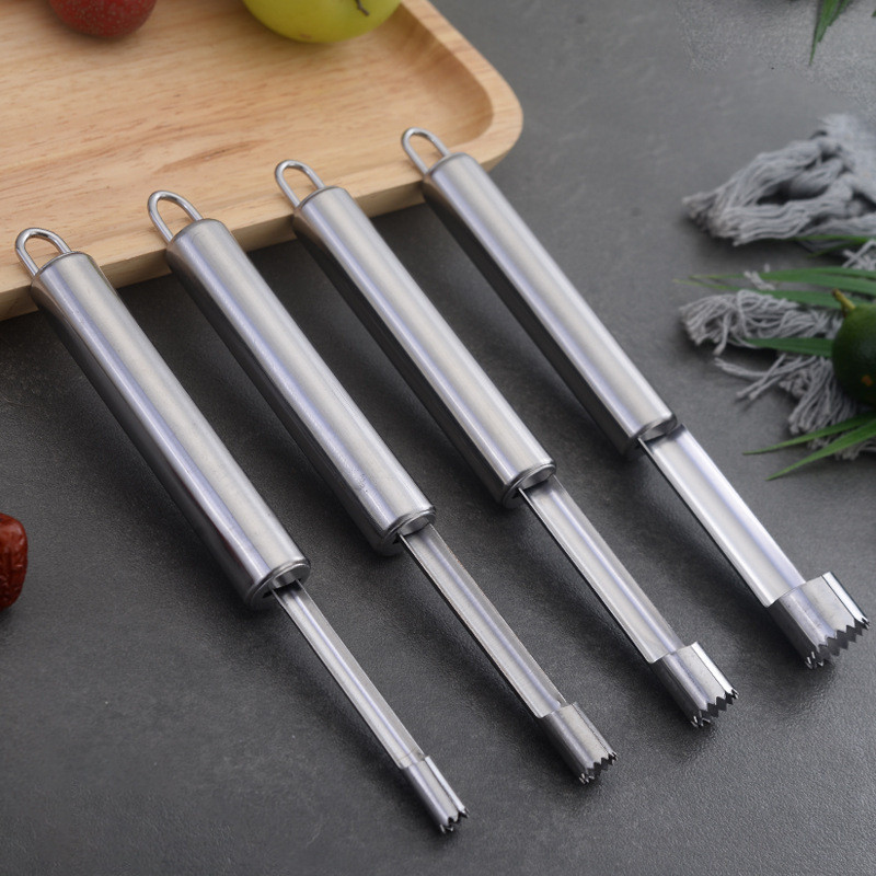ครัวเรือนครัวสแตนเลสผลไม้ Core Remover วันที่สีแดง Apple Core Remover Seed Remover Pulp Separation G
